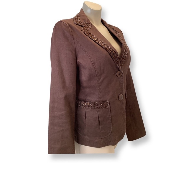 Y2K Lulmari sequence two button jacket with button sleeves - Picture 3 of 7